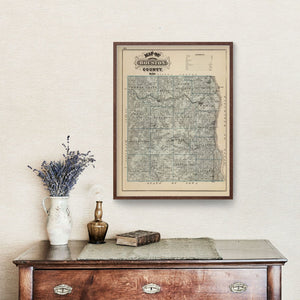 Vintage Map of Houston County, Minnesota 1874