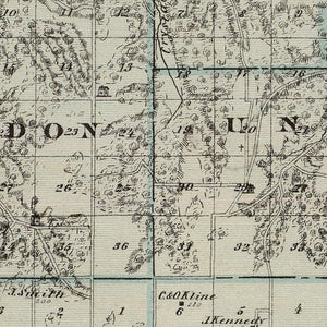 Vintage Map of Houston County, Minnesota 1874