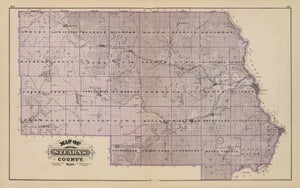 Vintage Map of Stearns County, Minnesota 1874