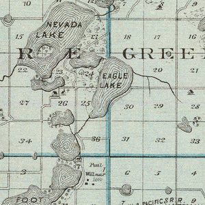 Vintage Map of Kandiyohi County, Minnesota 1874