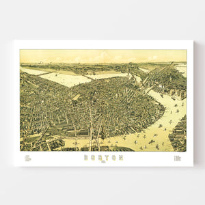 Vintage Map of Boston, Massachusetts 1899