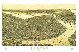 Vintage Map of Boston, Massachusetts 1899