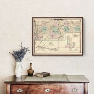 Vintage Map of Vernon County, Wisconsin 1878