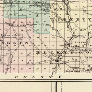 Vintage Map of Vernon County, Wisconsin 1878