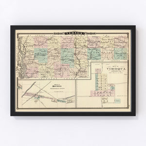 Vintage Map of Vernon County, Wisconsin 1878