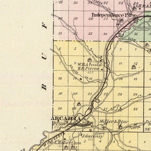 Vintage Map of Trempealeau County, Wisconsin 1878