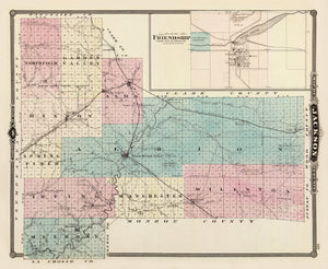 Vintage Map of Jackson County, Wisconsin 1878