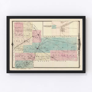 Vintage Map of Jackson County, Wisconsin 1878