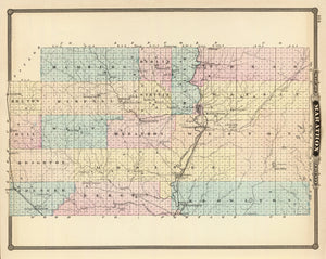 Vintage Map of Marathon County, Wisconsin 1878