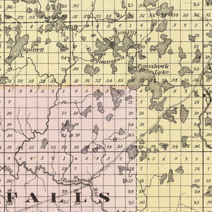 Vintage Map of Lincoln County, Wisconsin 1878