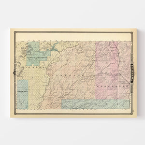 Vintage Map of Chippewa County, Wisconsin 1878