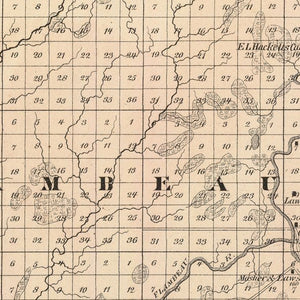 Vintage Map of Chippewa County, Wisconsin 1878