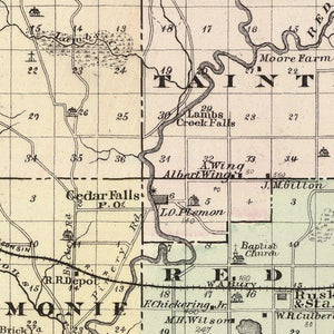Vintage Map of Dunn County, Wisconsin 1878