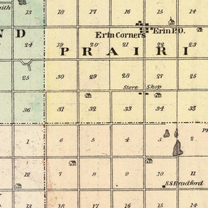 Vintage Map of St. Croix County, Wisconsin 1878