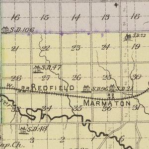 Vintage Map of Bourbon County, Kansas 1887