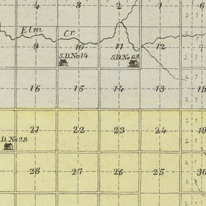 Vintage Map of Allen County, Kansas 1887