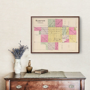 Vintage Map of Harper County, Kansas 1887