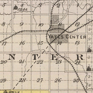 Vintage Map of Woodson County, Kansas 1887