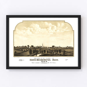 Vintage Map of North Bridgewater, Massachusetts 1882