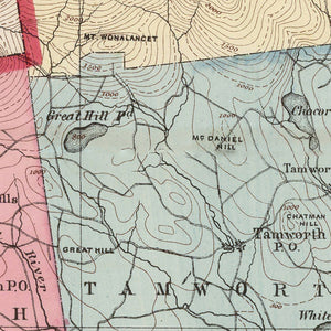 Vintage Map of Carroll County, New Hampshire 1877