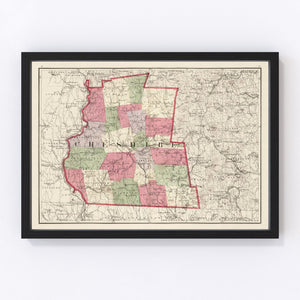 Vintage Map of Cheshire County, New Hampshire 1877