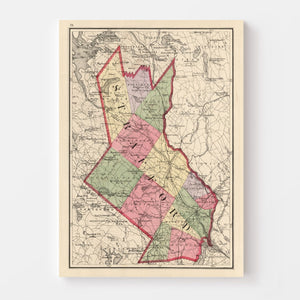 Vintage Map of Strafford County, New Hampshire 1877
