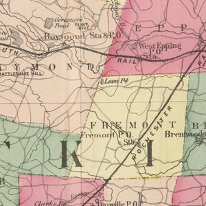 Vintage Map of Rockingham County, New Hampshire 1877
