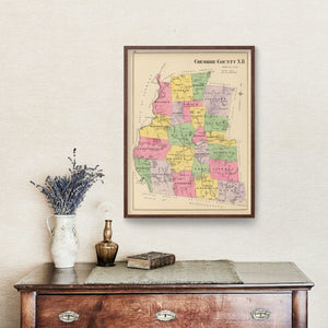 Vintage Map of Cheshire County, New Hampshire 1892