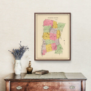 Vintage Map of Sullivan County, New Hampshire 1892