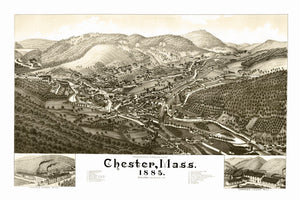 Vintage Map of Chester, Massachusetts 1885