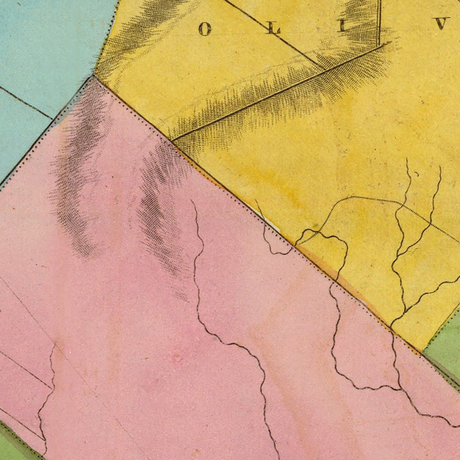 Vintage Map of Ulster County, New York 1829