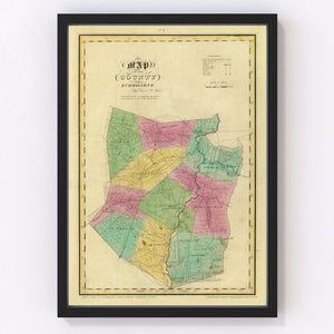 Vintage Map of Schoharie County, New York 1829