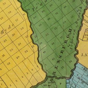 Vintage Map of Warren County, New York 1829
