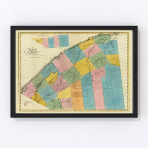 Vintage Map of St. Lawrence County, New York 1829