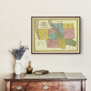 Vintage Map of Tompkins County, New York 1829