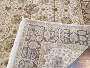 Long and Wide Corridor Rug 6 x 14.8, Hallway Carpet, Pakistani Pak Persian Rug, Haji Jalil Design, Allover Floral, Beige, Vintage, Handmade
