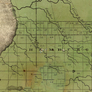 Vintage Map of Erie County, New York 1829