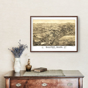 Vintage Map of Dalton, Massachusetts 1884