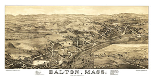 Vintage Map of Dalton, Massachusetts 1884