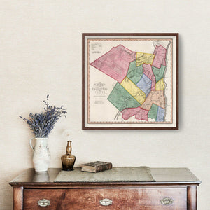 Vintage Map of Ulster County, New York 1840