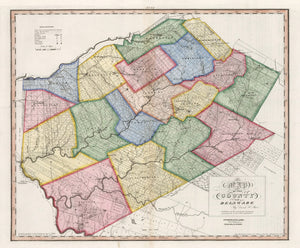 Vintage Map of Delaware County, New York 1840