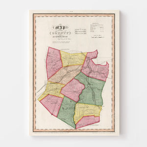 Vintage Map of Schoharie County, New York 1839