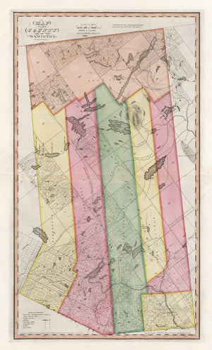 Vintage Map of Hamilton County, New York 1840