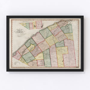 Vintage Map of St. Lawrence County, New York 1840