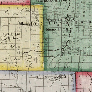 Vintage Map of Madison County, New York 1840