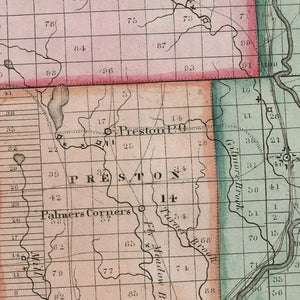 Vintage Map of Chenango County, New York 1840