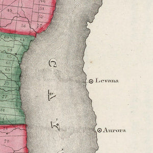 Vintage Map of Seneca County, New York 1840