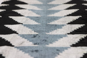 Handmade Black Gray Chevron Velvet Pillow – 16x24 in Luxury Accent