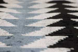 Handmade Black Gray Chevron Velvet Pillow – 16x24 in Luxury Accent