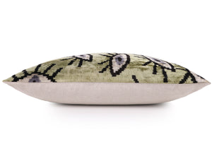 Surreal Eye Pattern Velvet Pillow – Handmade 16x24 Lumbar